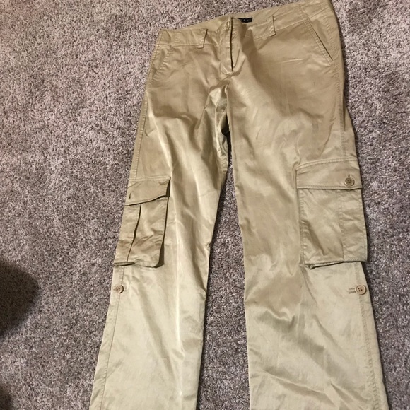 gold cargo pants